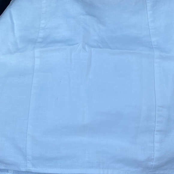 NWT AQUA Bloomingdale’s White Linen Square Neck Dress - Picture 7 of 7